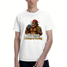 Men's Premium Cotton Bigfoot Dad Joke Graphic T-Shirt Funny Humor Casual Crew Neck Tee