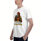 Men's Premium Cotton Bigfoot Dad Joke Graphic T-Shirt Funny Humor Casual Crew Neck Tee
