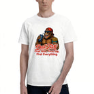 Men's Premium Cotton Snack Tax Gorilla Graphic T-Shirt Funny Casual Crew Neck Tee