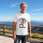 Men's Cotton World's Okayest Dad Funny Cartoon Graphic Tee for Father's Day Casual Wear