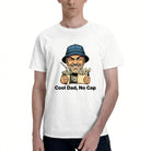 Men's Cotton Cool Dad No Cap Graphic T-Shirt Casual Streetwear Short Sleeve Tee