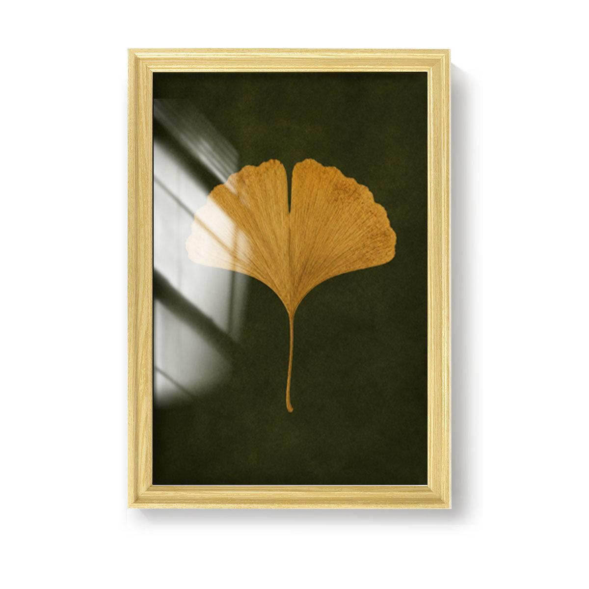 Vintage Botanical Leaf Canvas Wall Art Earth Tone Framed Decor Gift