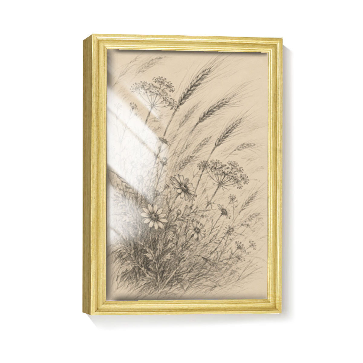 Vintage Country Landscape Canvas Wall Art Rustic Framed Farmhouse Decor Gift