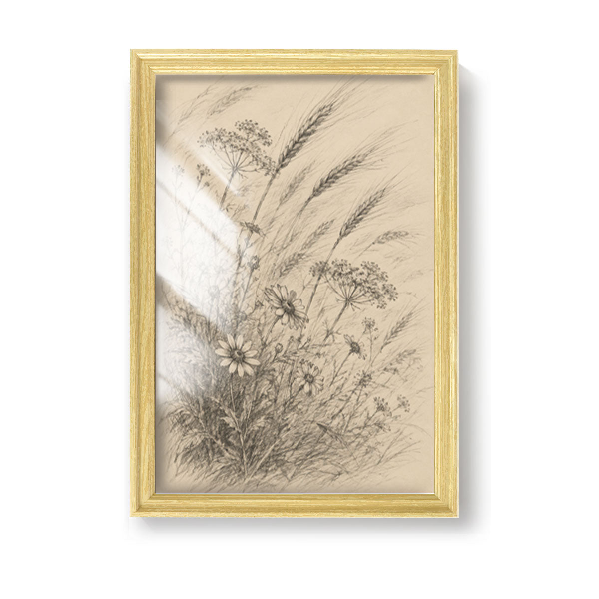Vintage Country Landscape Canvas Wall Art Rustic Framed Farmhouse Decor Gift