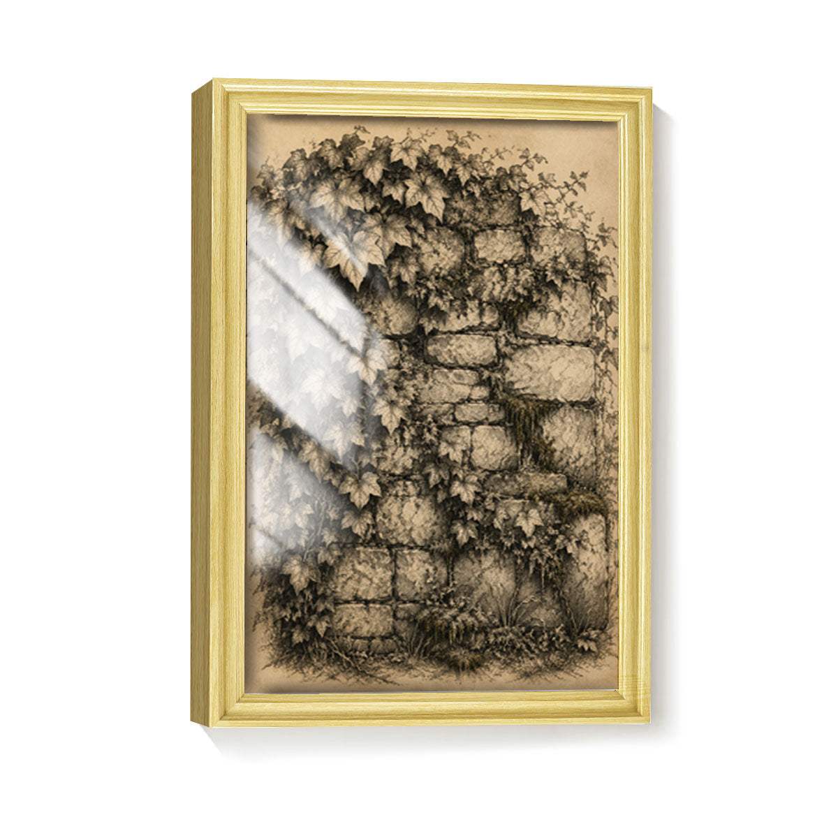 Vintage Etching Forest & Wildlife Canvas Wall Art Rustic Framed Home Decor