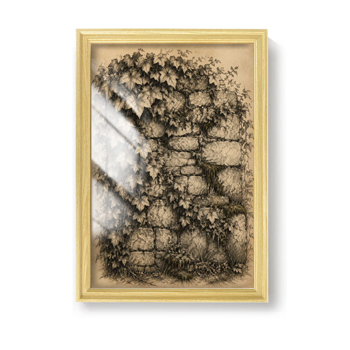 Vintage Etching Forest & Wildlife Canvas Wall Art Rustic Framed Home Decor